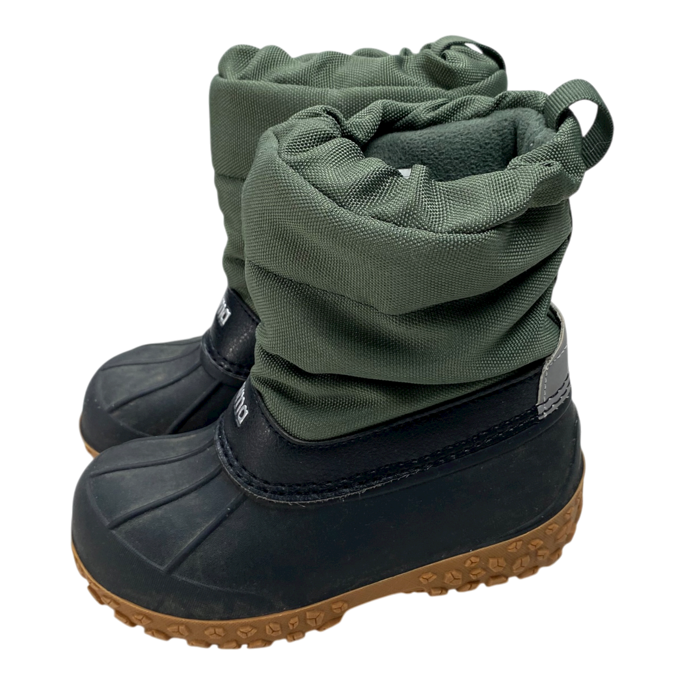 Reima loskari winter duck boots, green | 28