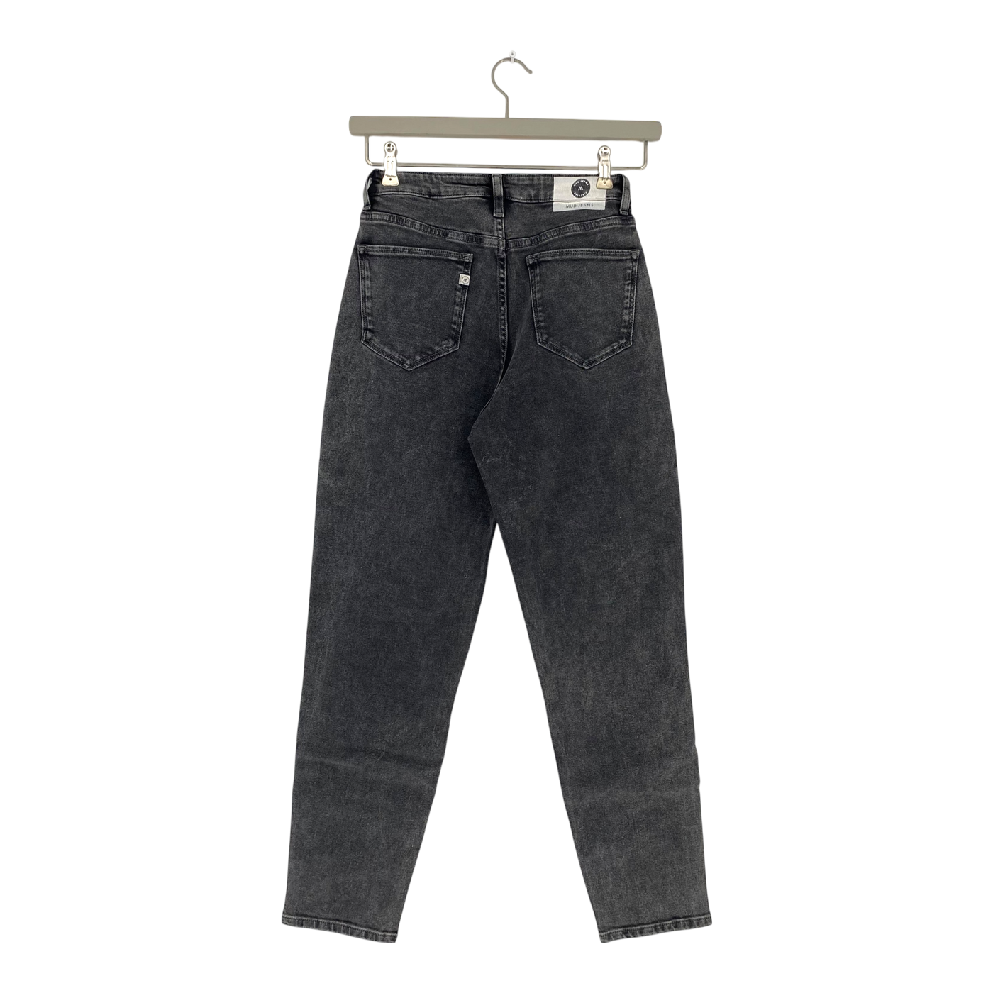 Mud Jeans mams high tapered jeans, heavy black stone | woman 26/29