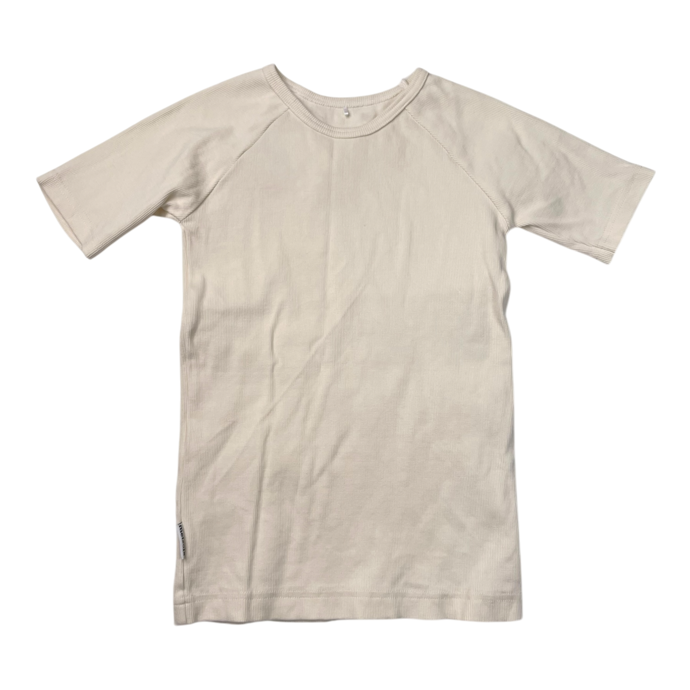 Metsola rib t-shirt, vanilla | 134cm