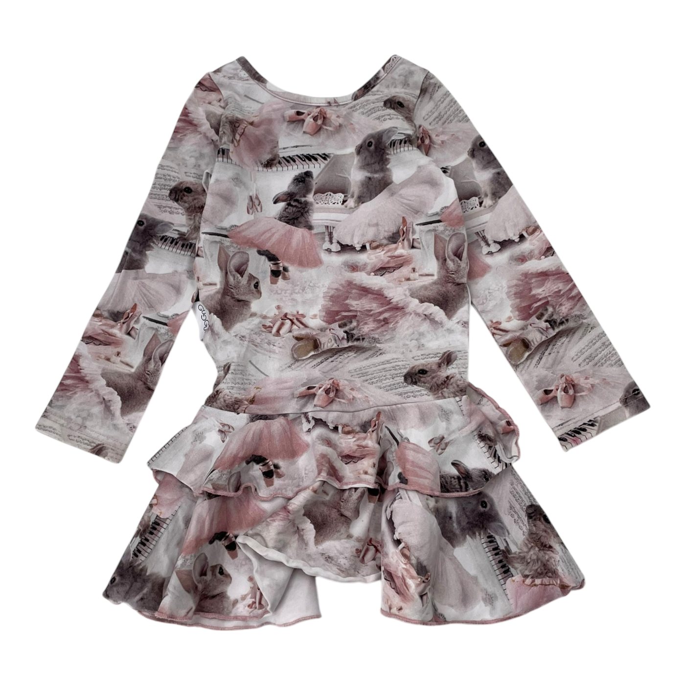 Gugguu frilla dress, bunny | 86cm