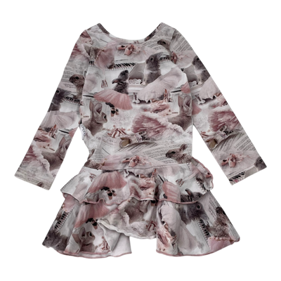 Gugguu frilla dress, bunny | 86cm