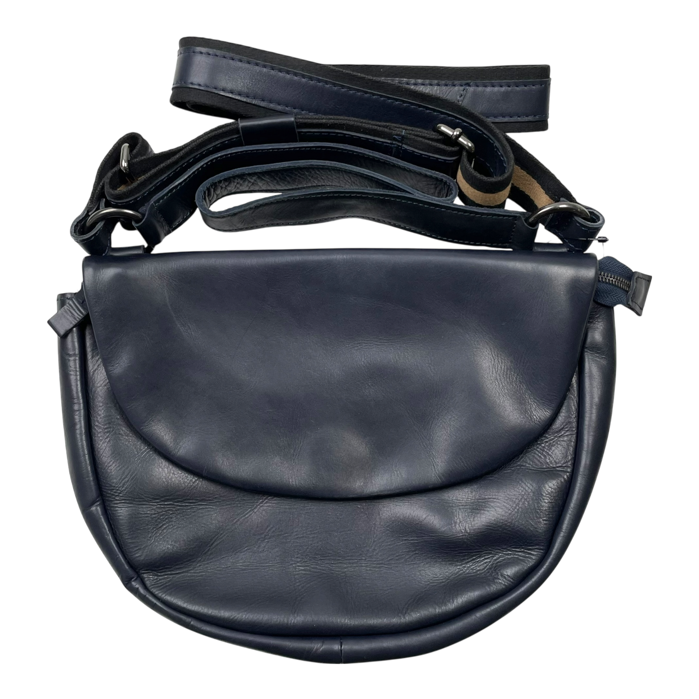 Harold's Bags leather caugio handbag double, midnight blue