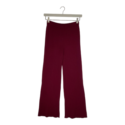 Falla kelo fine rib knit pants, burgundy | woman S