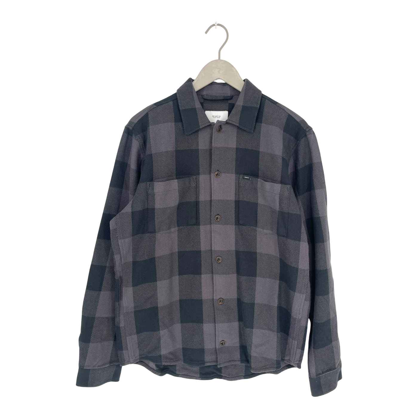 Makia howard overshirt, black/grey | man M