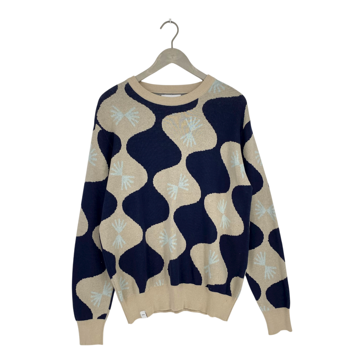 Makia aligned knit sweater, light taupe | unisex M