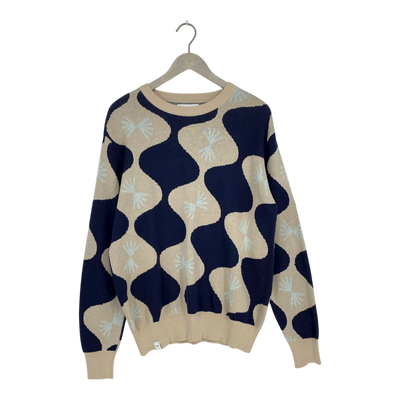 Makia aligned knit sweater, light taupe | unisex M