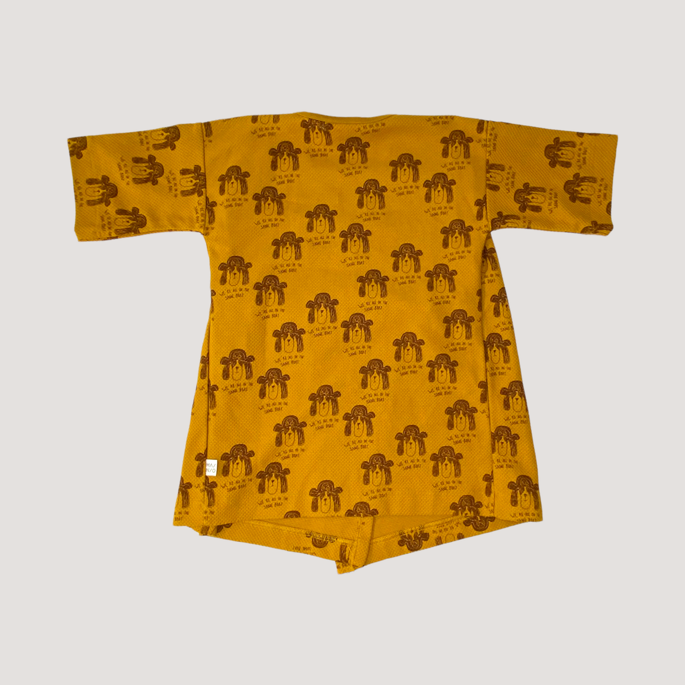 wrap shirt, mustard | 6-9y