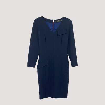 wool smart dress, navy blue | women 36