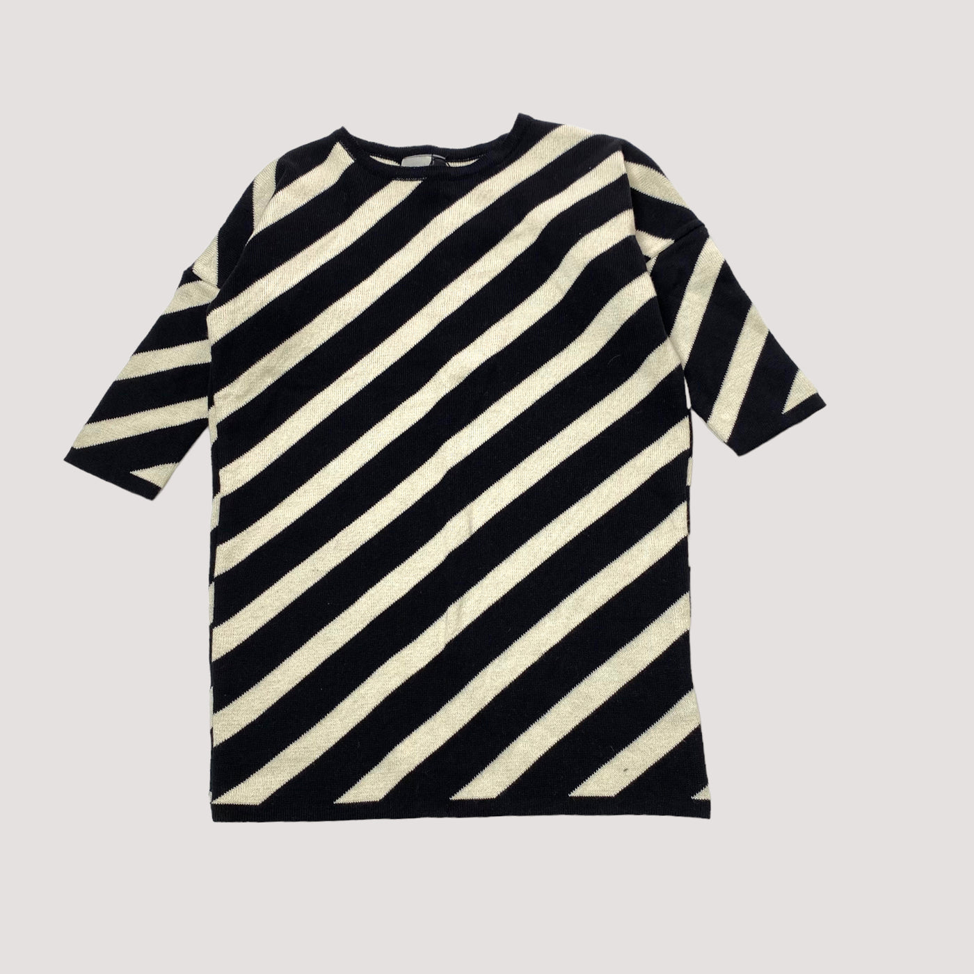 big stripes knit dress, black/white | 86/92cm