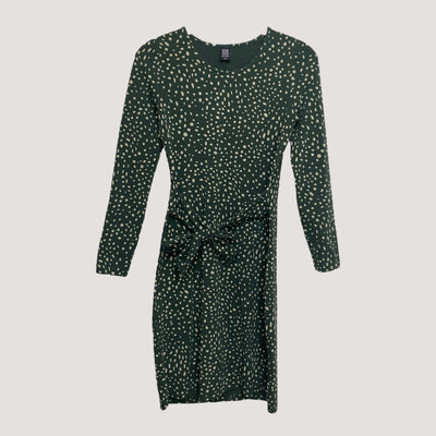 belted dress, wild dots moss | women XXS
