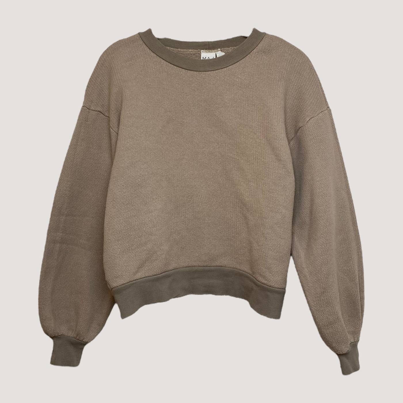 chunky sweatshirt, tan | woman S/M