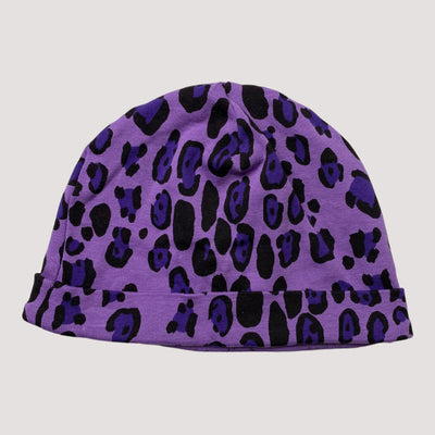 basic beanie, purple leopard | 48/50cm