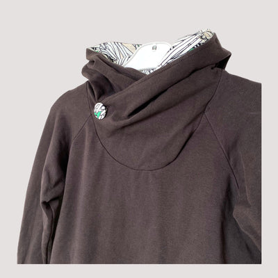 zipper sweat jacket, dark brown | woman S
