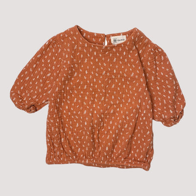 muslin shirt, vintage leaf tawny| 98/104cm