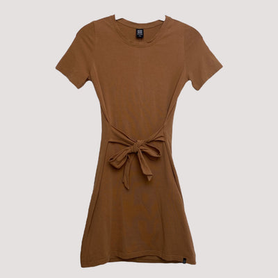 t-shirt belted dress, caramel | women XXS