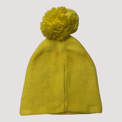 Metsola knitted cotton beanie, yellow | 3-5y