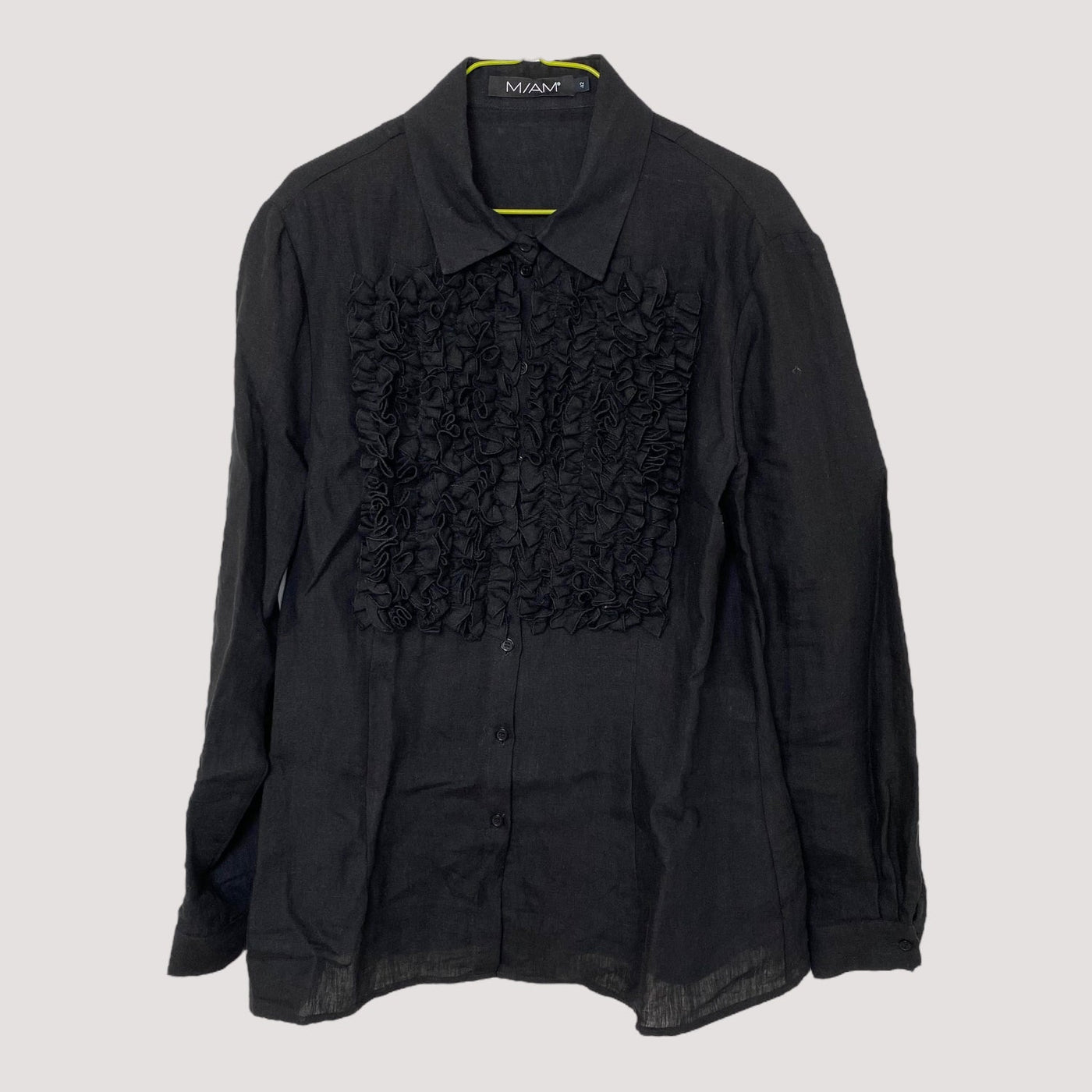ruffle shirt, black | women 42/L
