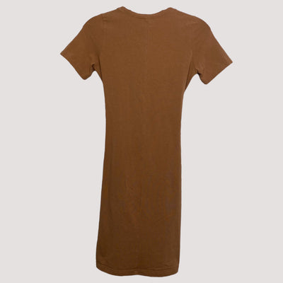 t-shirt belted dress, caramel | women XXS