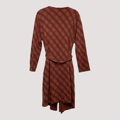 kobile knitted long jacket, check brown | woman XL