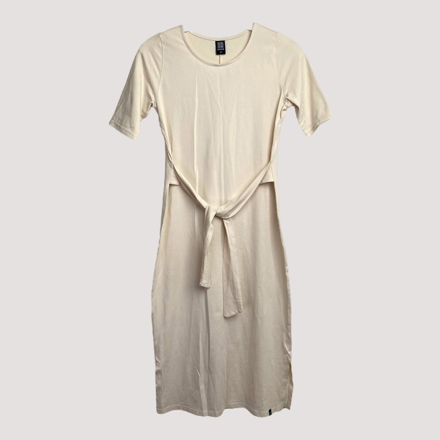 t-shirt belted dress, white | women XS