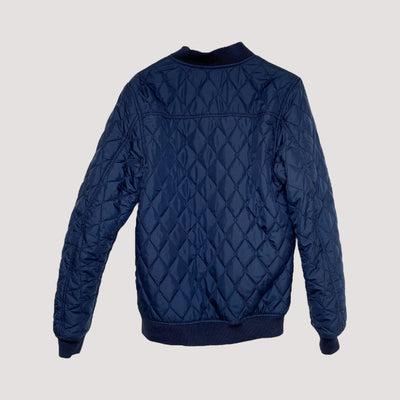 quilted bomber, midnight blue | women S