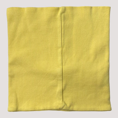 ribbed tube scarf, yellow | one size