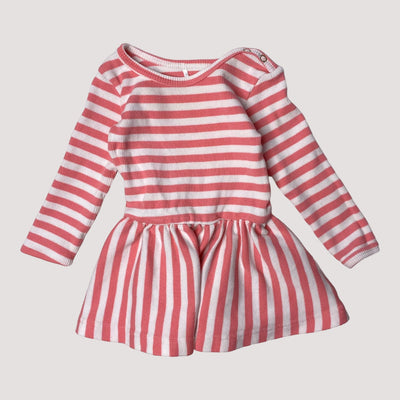 rib dress, pink/white stripes |  62/68cm