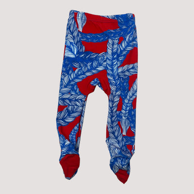 letti closed toe baby pants, red/blue | 70cm