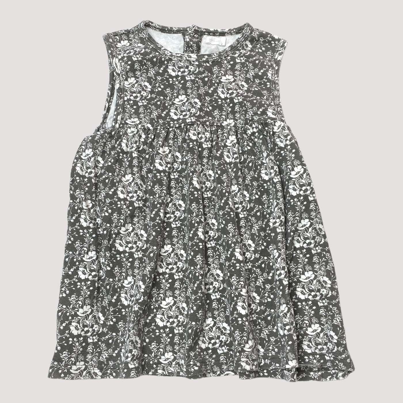 sleeveless dress, flowers | 6Y