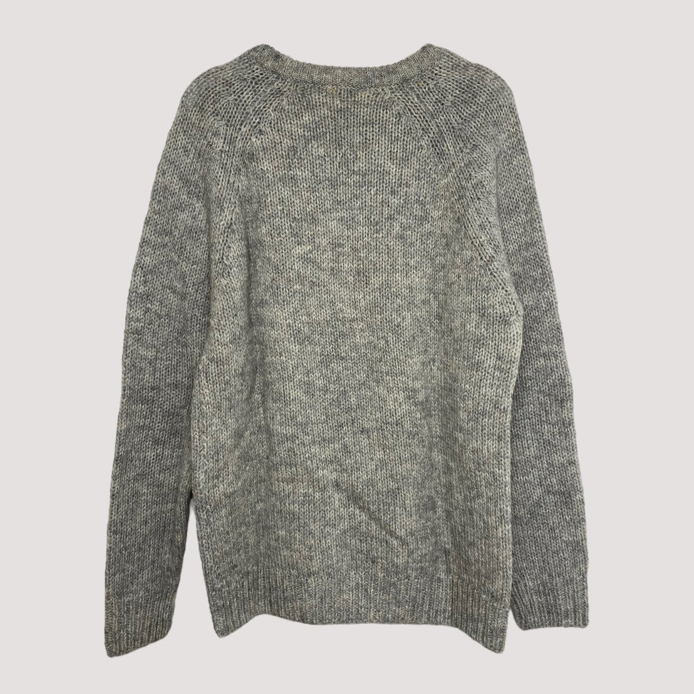 Röyk norrby wool sweater, silver grey | men L