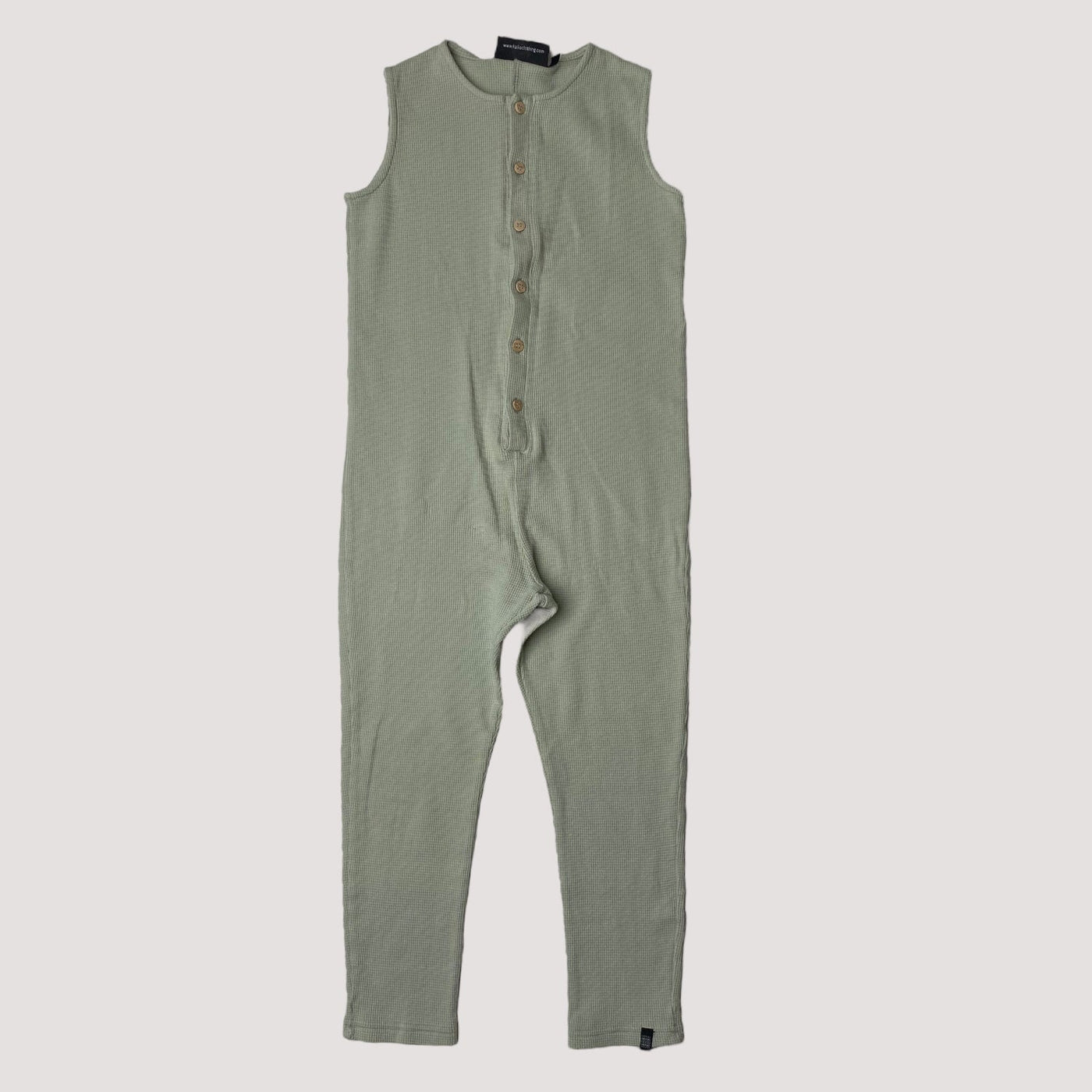 waffle jumpsuit, pistachio | 122/128cm