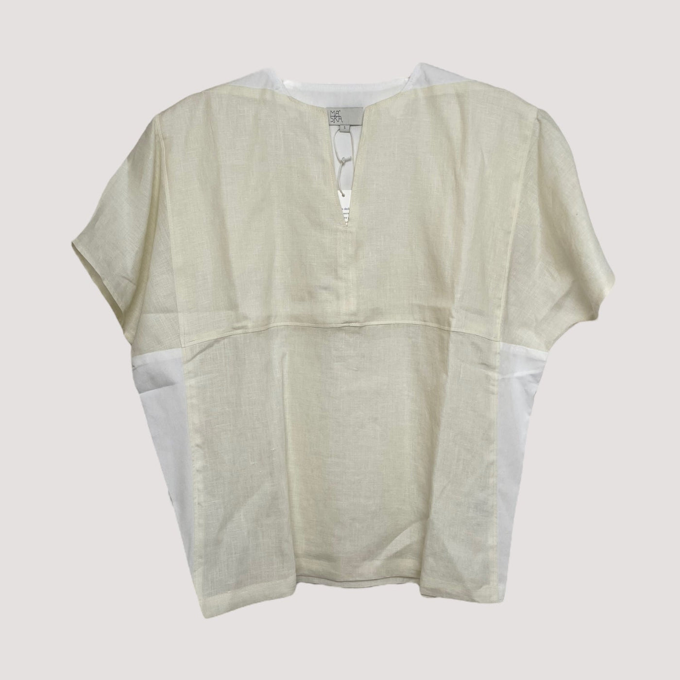 linen shirt, ivory/white | women S