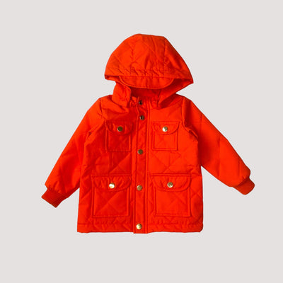 quilted jacket, chili red | 80/86cm