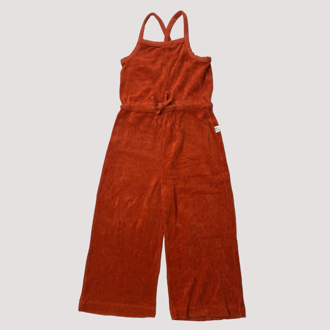 terry jumpsuit, brick | 110/116cm