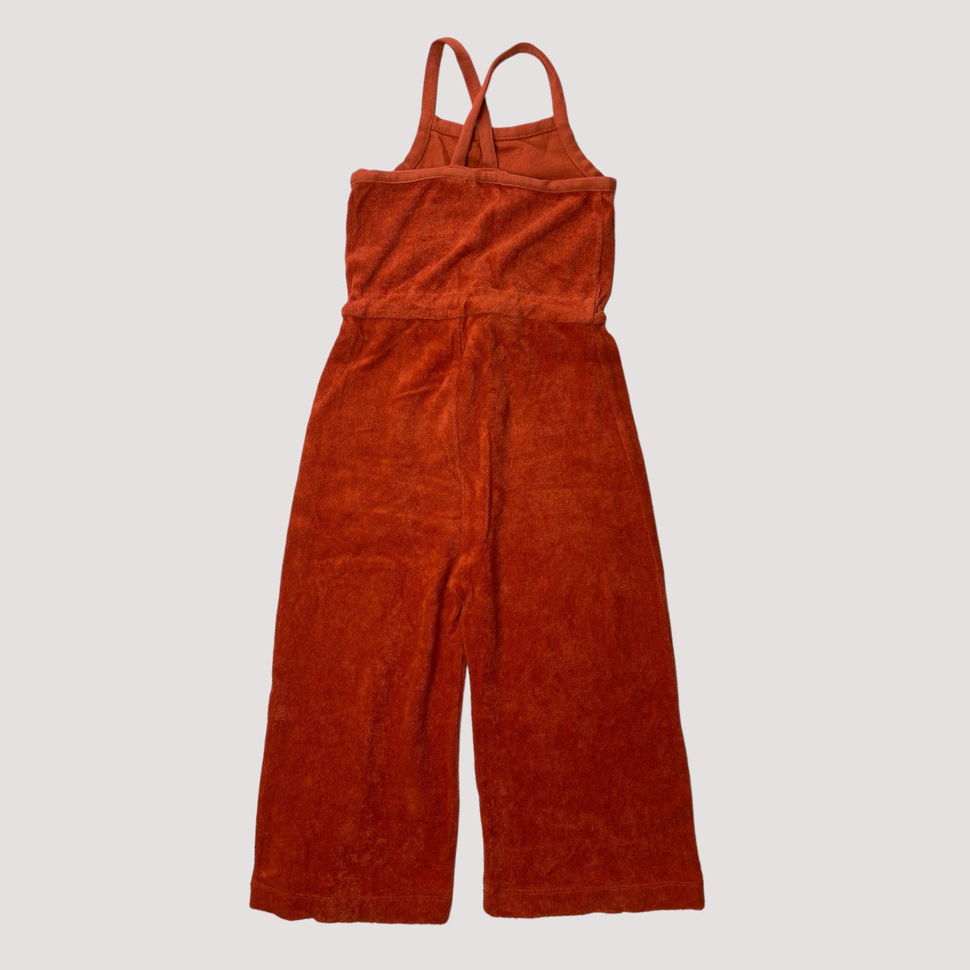 terry jumpsuit, brick | 110/116cm