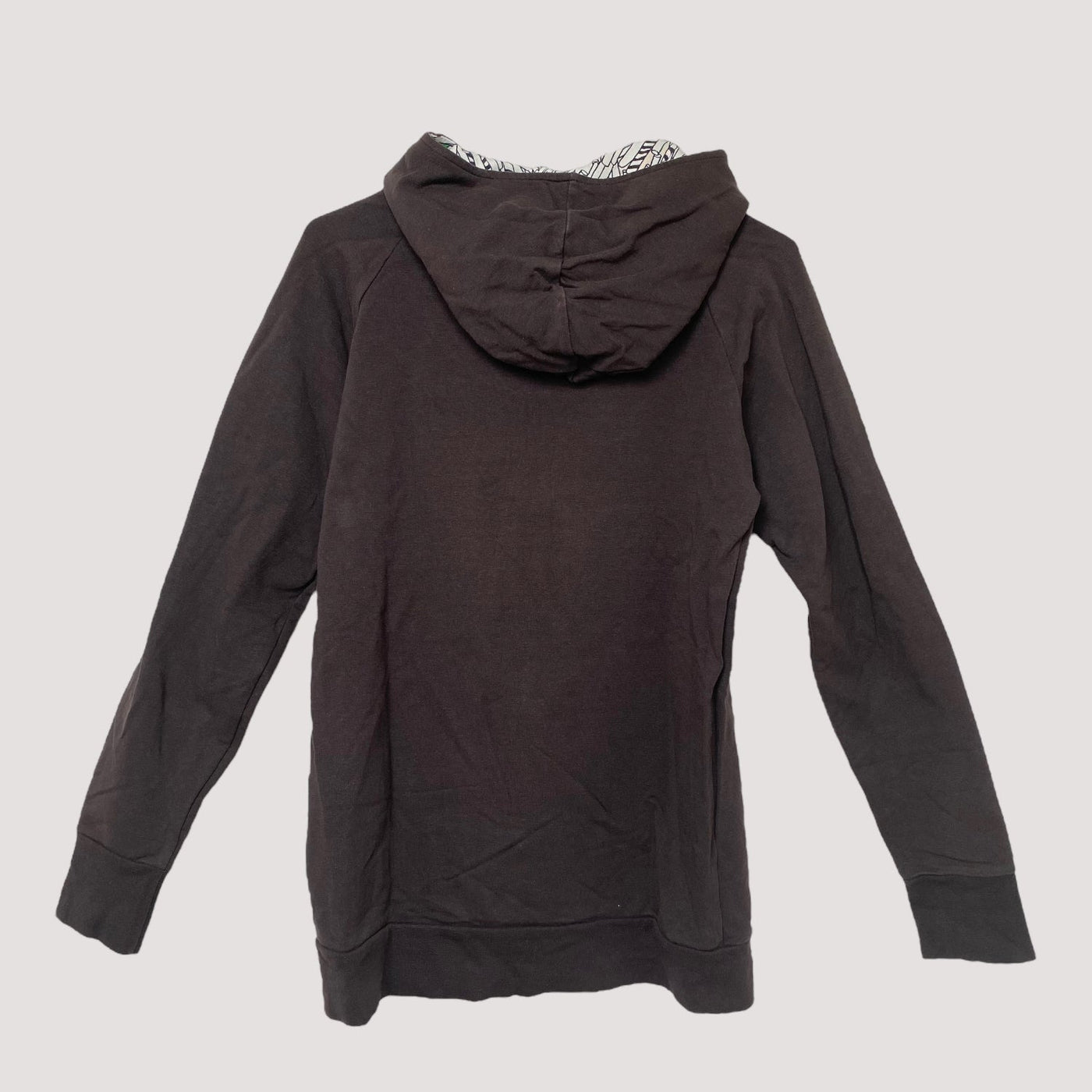 button hoodie, dark brown | woman S