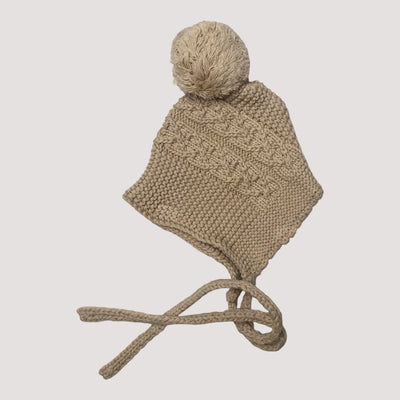 crochet beanie, wheat | 6-12m