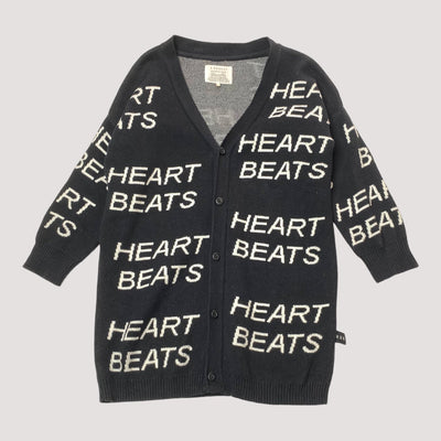 knitted cardigan, heart beats | 5y