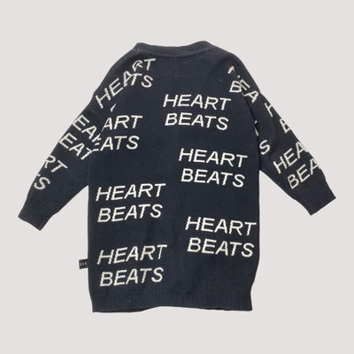 knitted cardigan, heart beats | 5y
