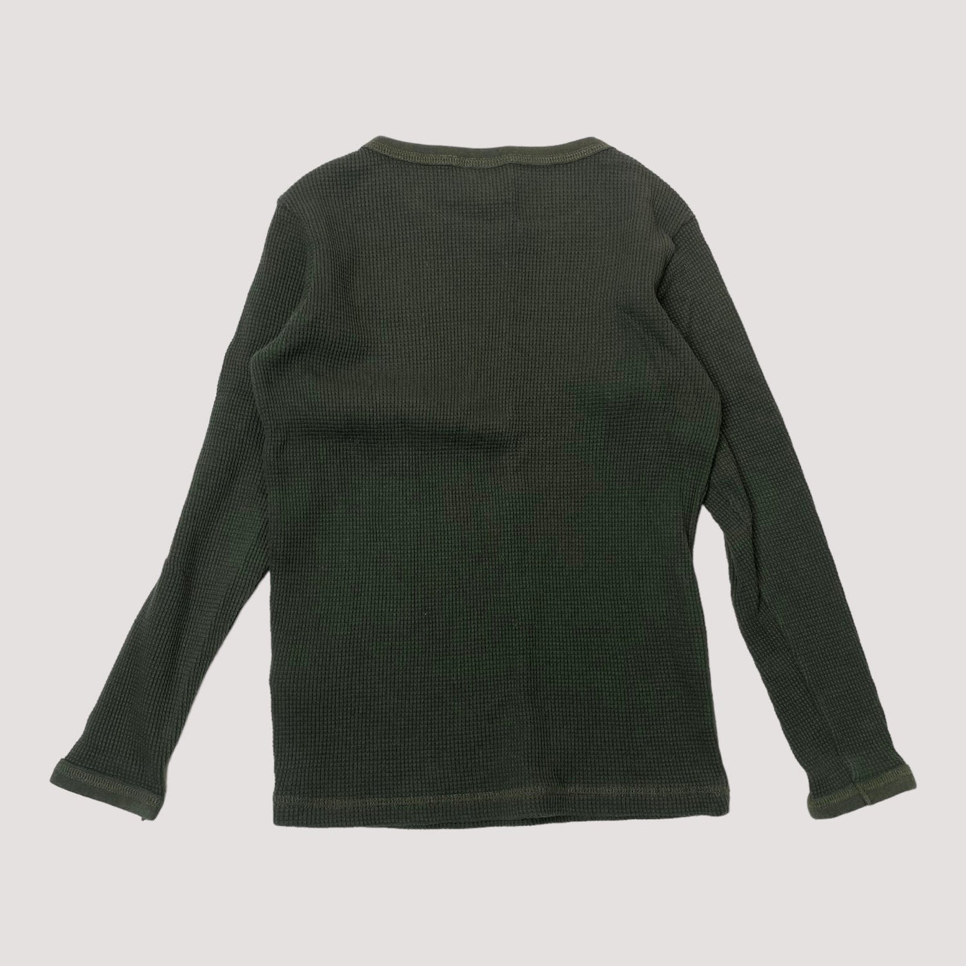 waffle shirt, army green | 122/128cm