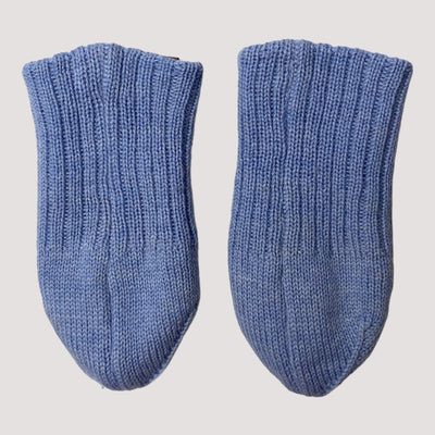 merino wool baby mittens, baby blue | 0-6m