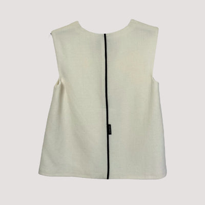 wool a-line sleeveless top, white | women S/M