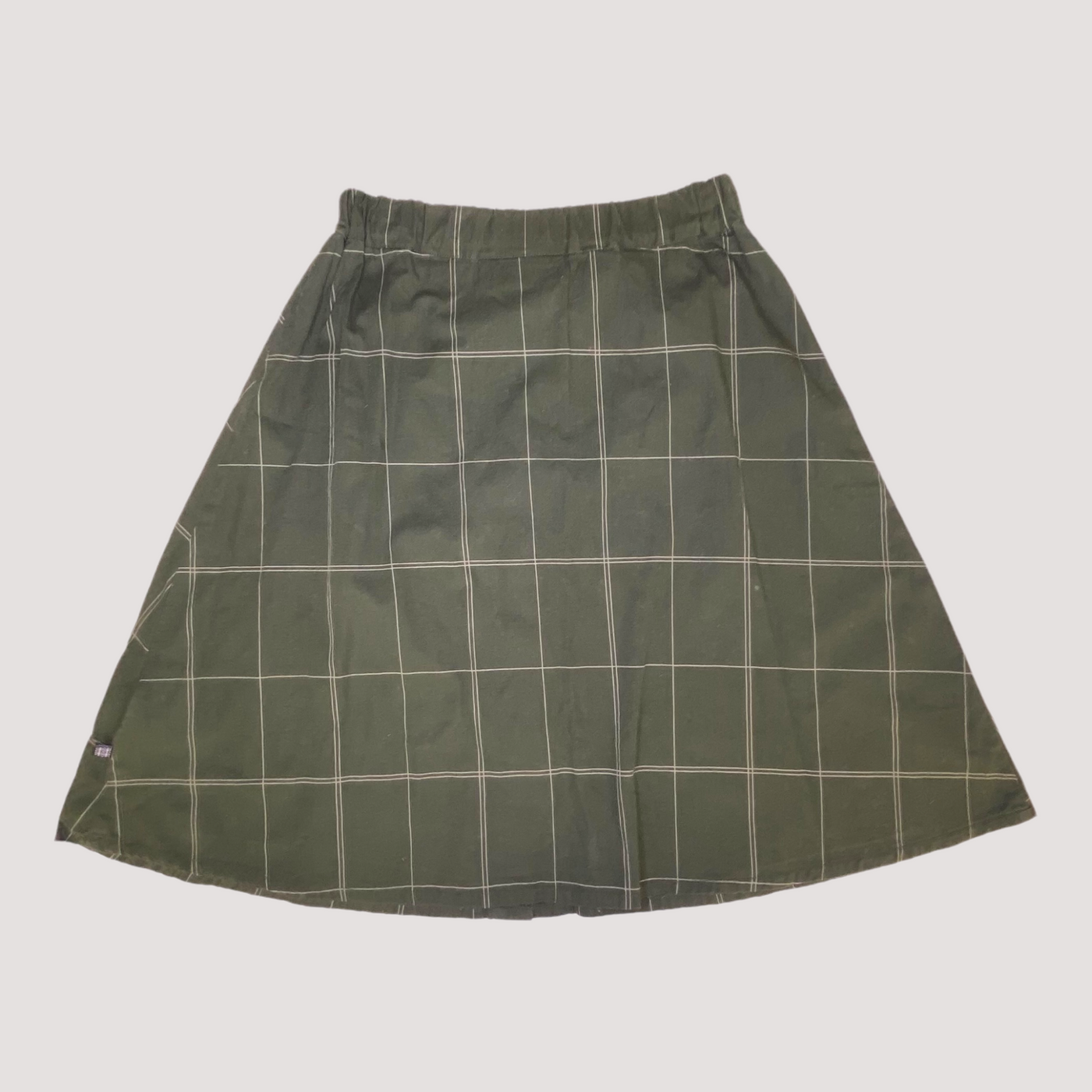 grid button skirt, green | 122/128cm