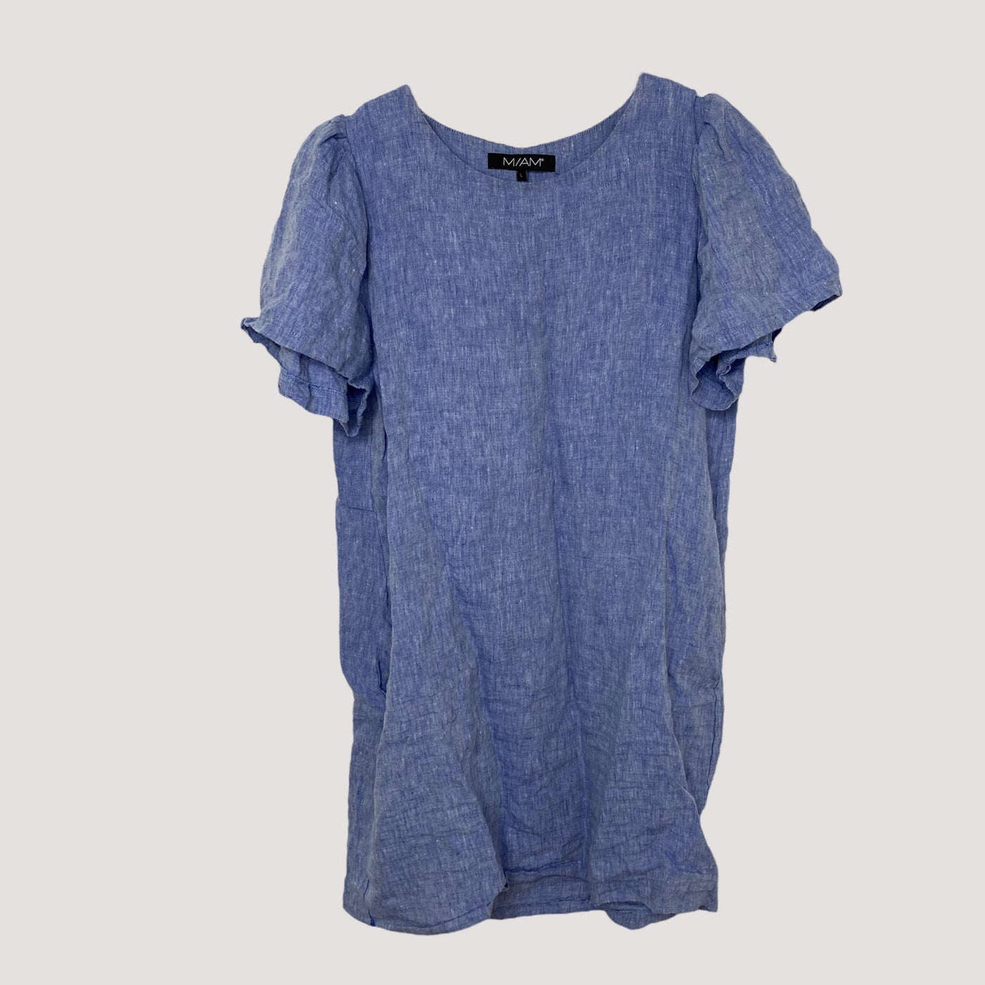 linen tunic dress, blue | women L